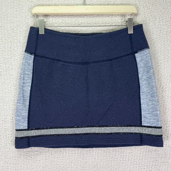 lululemon athletica Pants - Lululemon Athletica Athletic Cotton Skirt Size 8 Activewear Navy Blue‎ Gray